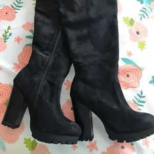 BAMBOO GABY-12 CHUNKY KNEE HIGH BOOT